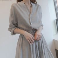 New Summer Plus Size Slim Waist Temperament Light Long Dress Women Clothing