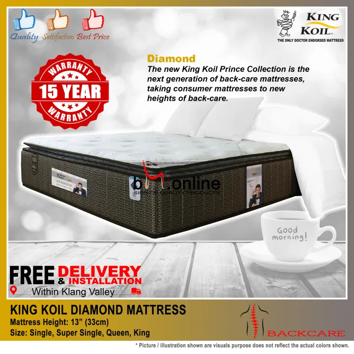 FREE DELIVERY BEST BUY KING KOIL PRINCE COLLECTION DIAMOND 13” MATTRESS