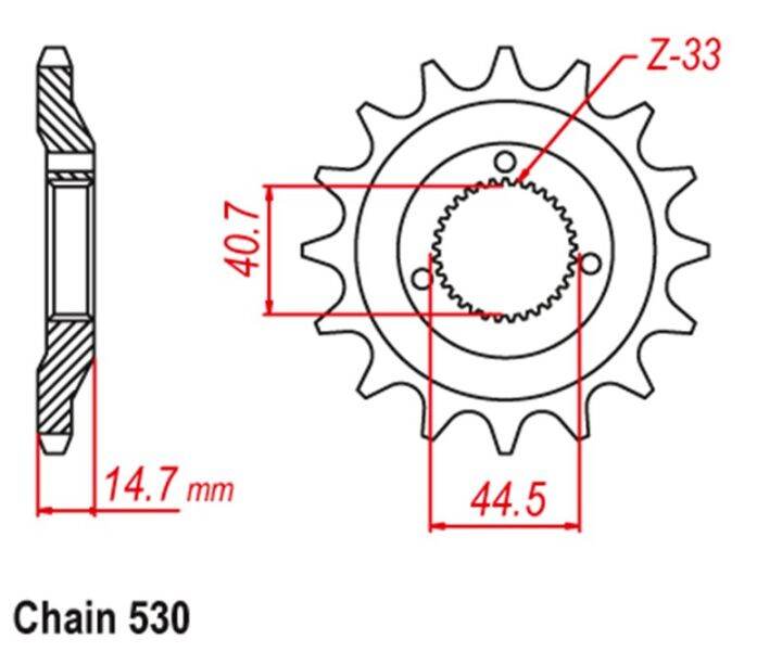 เฟืองหน้ามอเตอร์ไซค์530-21t-สำหรับ-h-xlh883-xlh1200-sportster-xlh-883-1200-1991-1992