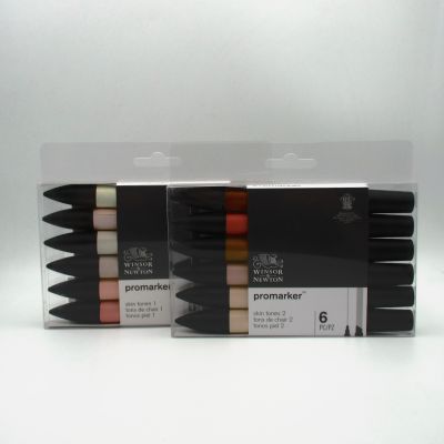 Winsor Newton Promarker Skin Tones Set Twin Tip Alcohol Based Fast Dry Markers