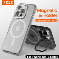PZOZ Ốp Điện Thoại Cho iPhone 13 12 Pro Max Ốp Bảo Vệ Cho iPhone 12 13 Pro Max Giá Đỡ Điện Thoại Sạc Từ Tính Bảo Vệ Ống Kính thumbnail