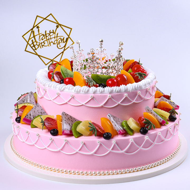 Floral Crescent Regular Sponge Cake - Buttercream Design Cake