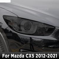 สำหรับมาสด้า CX5 2012-2021ไฟหน้ารถภายนอกป้องกันรอยขีดข่วนด้านหน้าโคมไฟสี TPU ฟิล์มป้องกันปกอุปกรณ์ซ่อมสติ๊กเกอร์