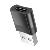 USB TO TYPE-C CONVERTER ADAPTER หัวแปลง Type C (Female) เป็น USB-A (Male) สำหรับชาร์จและถ่ายโอนข้อมูล UA17