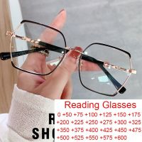 Oversized Square Polygon Computer Glasses Women Men Fashion Anti Reflective Blue Ray Protection Reading Glasses +0.5 +1.5 Decanters