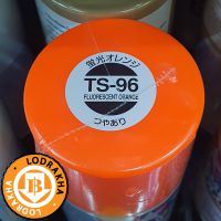 สีสเปรย์กระป๋องทามิย่า สีฟูออเรสเซ็นเรด TS-96 Fluorescent Orange 100ML