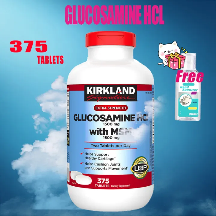 Kirkland Glucosamine hcl with MSM 375 tablets Glucosamine with MSM 1500