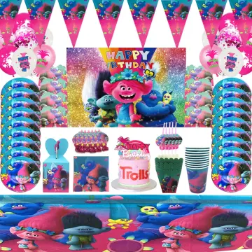 Trolls Poppy Paper Plates Cups Napkins Tablecloths Party Tableware