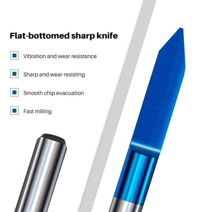 pcb-แกะสลักบิต-10pcs-1-8-shank-v-groove-router-bit-45-60-90-องศา-3d-milling-cutter-carbide-endmill-flat-bottom-cutter