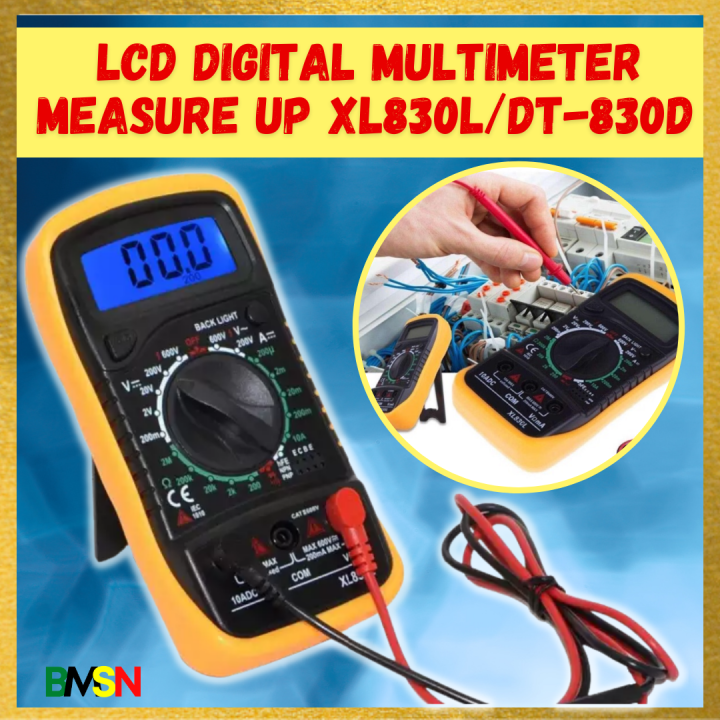 LCD Digital Multimeter Measure Up XL830L AC DC Voltmeter Ammeter