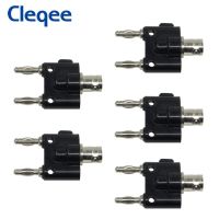 Cleqee P7006 5ชิ้นปลั๊กบีเอ็นซีตัวเมียคู่4มม. กล้วยหัวต่อตัวผู้ผูกพันปลั๊กตัวแปลง