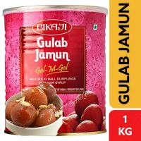 India products ☘ Gulab Jamun Tin - 1kg (BIKAJI) กูลาบจามุน.