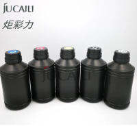 Jucaili หมึก UV ขนาด500มล. สำหรับวัสดุแข็งสำหรับ Epson XP600DX5หัวพิมพ์ DX7สำหรับ xuli allwin เครื่องพิมพ์อิงค์เจ็ทขนาดใหญ่ของมนุษย์