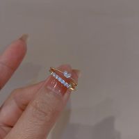 [COD] 2022 new Korean version cute to ring female light luxury niche design exquisite inlaid zircon love index finger