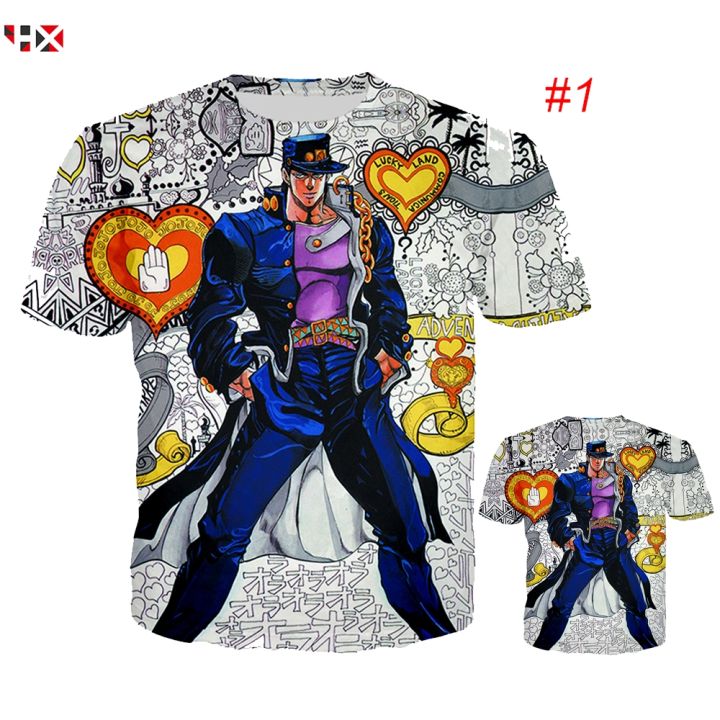 hx-เสื้อยืด-ลายกราฟฟิค-อนิเมะ-jojos-bizarre-adventure-3d-แนวสตรีท-ฮิปฮอป-สำหรับ-unisex