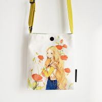 【▨】 laozizuishuai Fresh Canvas Women S Handbag Mini Flap New Arrival Small Flap Lady Shoulder Bag Crossbody Messenger Bag Beach Bag