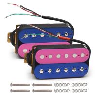 Humbucker Electric Guitar Pickup Coil Spliting Pickup Humbucker Dual Coil Pickup 4Conduct Cable N-7.5K/B-15K Output Blue/Purple