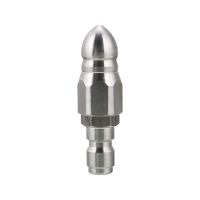 Pressure Washer Sewer Jetter Nozzle With 1/4 Quick Plug Connector Stainless Steel 5000 PSI Drain Cleaning Nozzle