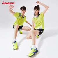 original 2023 New Fashion version Kawasaki badminton uniform for women mens quick-drying breathable sports short-sleeved T-tops pants and skirts net couple new style