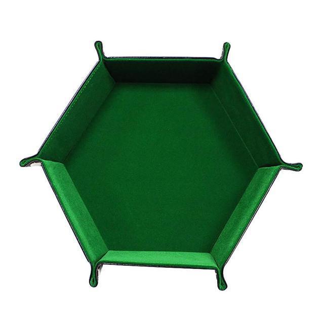 elegant-rolling-folding-hexagon-dice-game-storage-tray-holder-double-sided-thick-pu-leather-amp-velvet-mat-office-supplies-storage-tools