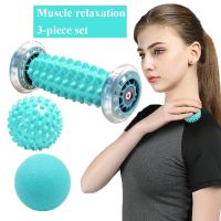 （A New Well Sell ） Yoga Foot MassagePlantar Fascia Roller Muscle RelaxationFitness Plasterexercise Set