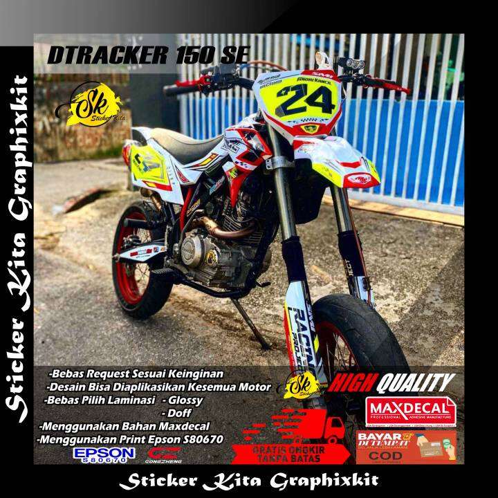 244 DECAL STICKER FULLBODY MOTOR DTRACKER 150 SE VARIASI DESAIN KEREN ...