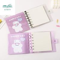 ETHTY สแควร์ แหวน 6 วง การ์ตูน สำนักงานโรงเรียน การ์ดไอดอลเกาหลี กระดาษเติมเงิน Binder Notebook 2022 Notepad ใบหลวม เครื่องเขียน