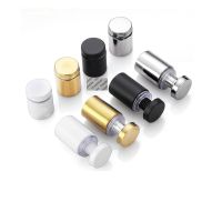 12Pcs Sign Standoff Stainless Steel Barrel Advertising Acrylic Glass Stand Off Spacer Matte Black Brushed Gold White Mirror