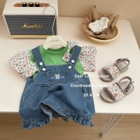 CUI YI SHOP Baby denim suspender skirt fashionable girl princess dress spring and autumn Korean style trendy baby