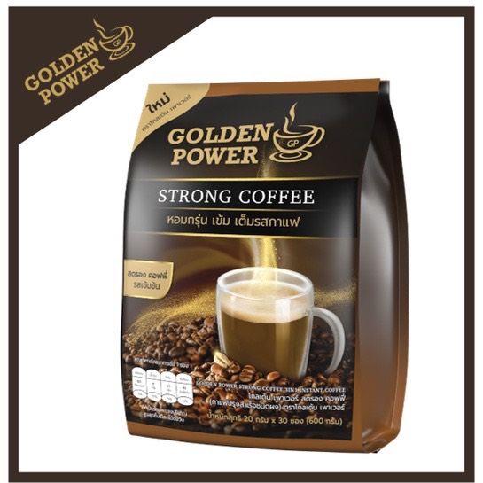 กาแฟ-สตรองคอฟฟี่-ตราโกลเด้น-เพาเวอร์-golden-power-strong-coffee-3in1-30-ซอง
