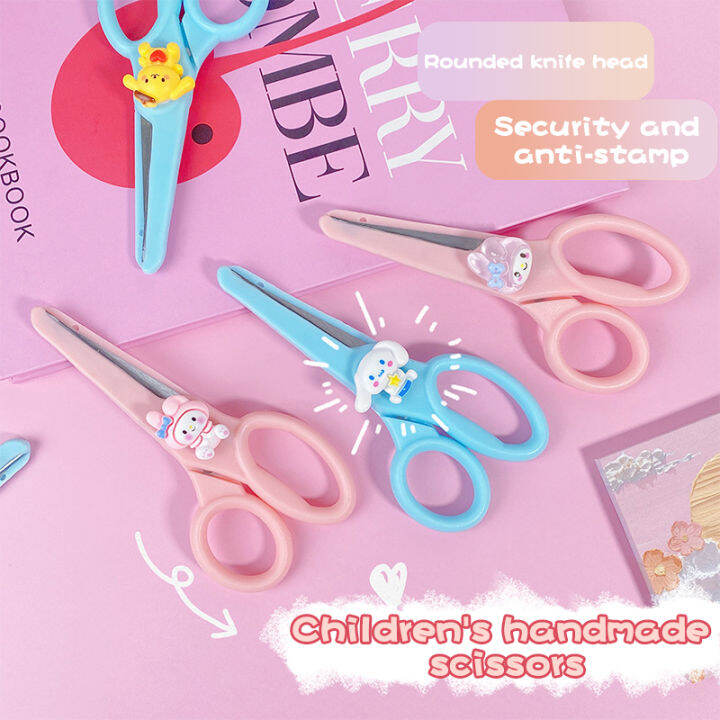 【Essentials☀️COD】Kreatif Kartun Gunting Aman Kepala Bulat Pemotong