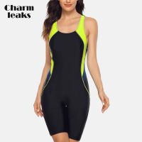 【TAKU Swimsuit】 Charmleaks Women S One Piece Pro Sports Swimwear Athlete Sports Swimsuit Boyleg Beach Wear Colorblock Racerback Bathing Suits