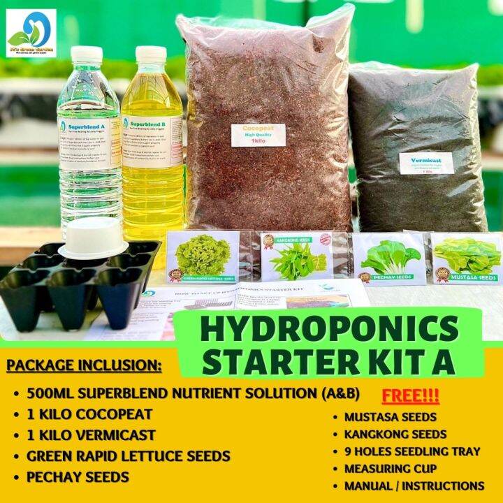Hydroponics Starter Kit A FOR STARTER (with Instruction/Manual/Seeds