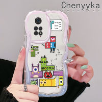 เคส Chenyyyka สำหรับ Xiaomi MI Redmi โน้ต11 11S Poco M4 Pro 4G เคสการ์ตูนน่ารักลาย Spoof มอนสเตอร์ Tetris วัสดุอัปเกรดเนื้อครีมกันกระแทกแบบใสคลื่นนุ่มเคสมือถือปลอกโปร่งใสลายกล้องถ่ายรูปฝาครอบป้องกัน