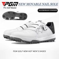 ❉☽℗ PGM Waterproof Cowhide Golf Sneakers for Men Professional Golf Shoes Male Anti skid Breathable Footwear Genuine Leather Trainer