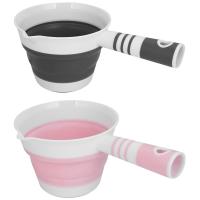 2 Pack Foldable Water Ladle, Collapsible Water Scoop Dipper, Folding Bath Spoon Ladle, Space Saving for Kitchen Bathroom