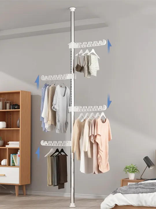 Adjustable Laundry Pole Clothes Drying, Floor To Ceiling Laundry Pole