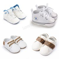 COD DSFGREYTRUYTU Christening Shoes for baby First Newborn Walkers Crib baptismal Shoes For Baby Boy White Soft Anti-Slip Sole Unisex Toddler Casual Canvas Baby Infant Boy Girl