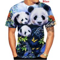 2023ใหม่แฟชั่นผู้ชายผู้หญิง T เสื้อฤดูร้อนน่ารัก Panda 3D พิมพ์เสื้อยืดชาย SHIRT