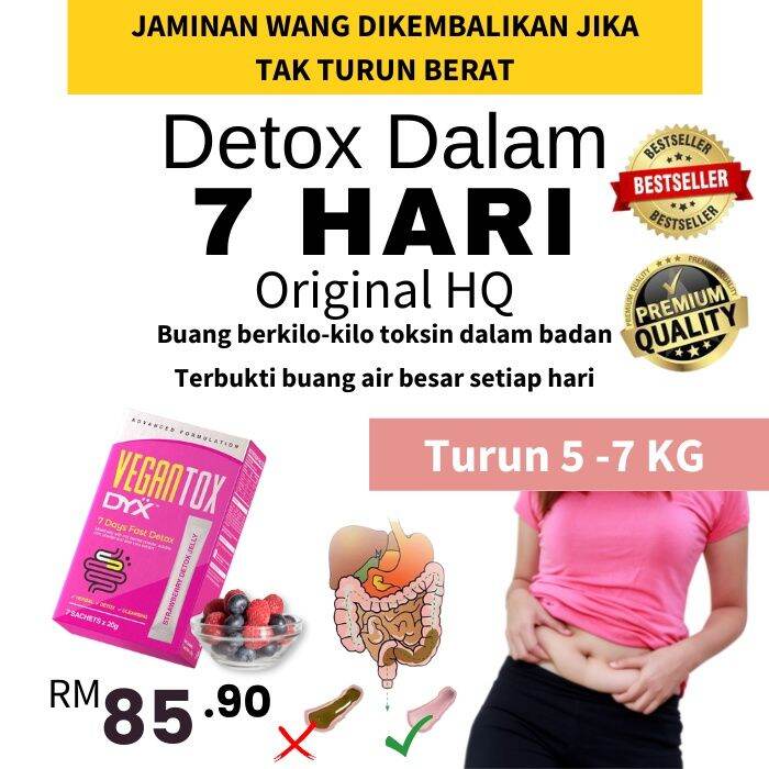 DYX VEGAN-TOX JELLY 1 KOTAK SAHAJA - Detox Badan Dalam 7 hari | Lazada