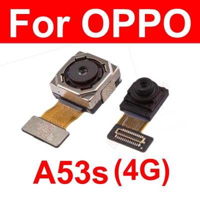 กล้องหน้าด้านหลังสําหรับ OPPO A53s 4G ด้านหลังเซลฟี่ด้านหน้าหลักหันหน้าไปทางกล้องชิ้นส่วนอะไหล่ Flex Cable