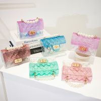 [Koala Travel] Girls Jelly Purses And Handbags Pvc Transparent Jelly Crossbody Bags For Lady Clear Beach Shoulder Bag Tote