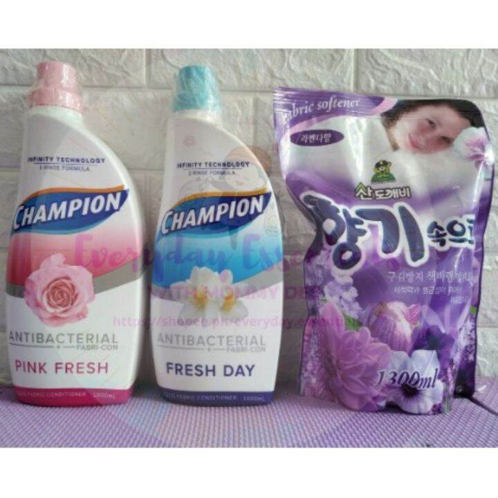 Champion AntiBacterial Fabric Conditioner 1 Rinse Formula 1000ml or