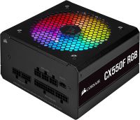 Promo! PSU Corsair CX550F RGB, 550 Watt, 80 PLUS Bronze, Power Supply Fully Modular RGB - Black edition