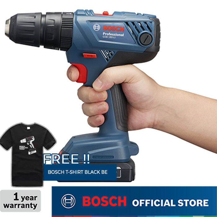 Bosch Cordless Impact Drill / Bor Tembok Baterai 18Volt GSB 180-Li ...