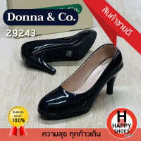 ?ส่งเร็ว?ส่งด่วนจ้า ✨มาใหม่จ้า?รองเท้าคัชชูหญิง (นักศึกษา)  Donna &amp; Co. รุ่น 29243 หนังแก้ว ส้นสูง 3 นิ้ว สวมใส่สบาย