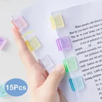 Staples Paperclip Push Clip Pusher Transparent Paper File Document Classification Clips Stationery Index Page Holder Clamp