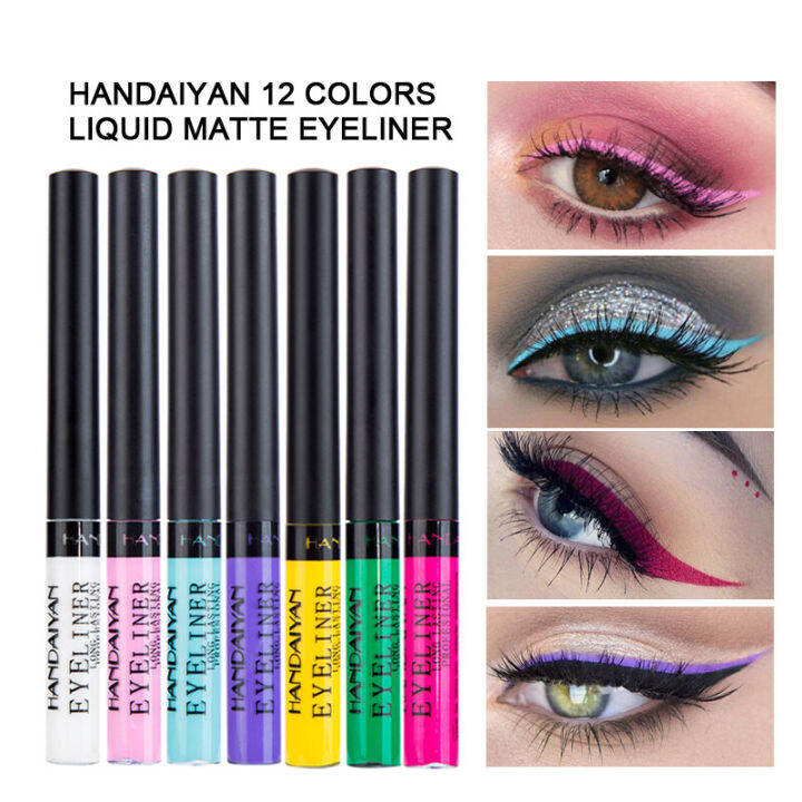 WOOLOVE 12 Color Liquid Eyeliner Waterproof Make Up Matte Eye Liner ...