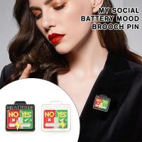 Mood Conversion Metal Brooch Can Slide MY ATTITUDE Personality Social Battery Alloy Badge Accessory Pin Wholesale Gift To Friend Fashion Brooches Pins