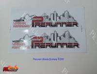 สติ้กเกอร์ PRERUNNER ULTMATE รุ่น champ ติดแก้มท้าย toyota vigo ปี2012 1ชุดมี2ชิ้น งานสกรีน ขนาดเท่าoriginal